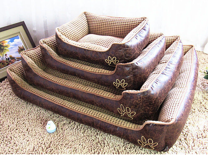 Suede Saddle Bed